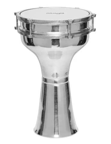 STAGG ALM.PL22 22CM PLAIN ALUMINIUM DARBUKA|MusicGoodDeal 