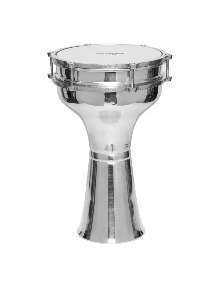  STAGG ALM.PL22 22CM PLAIN ALUMINIUM DARBUKA|MusicGoodDeal 