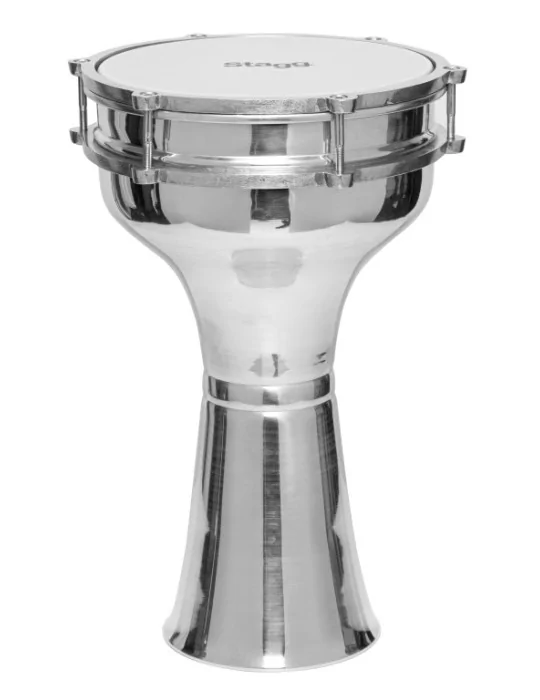  STAGG ALM.PL22 22CM PLAIN ALUMINIUM DARBUKA|MusicGoodDeal 