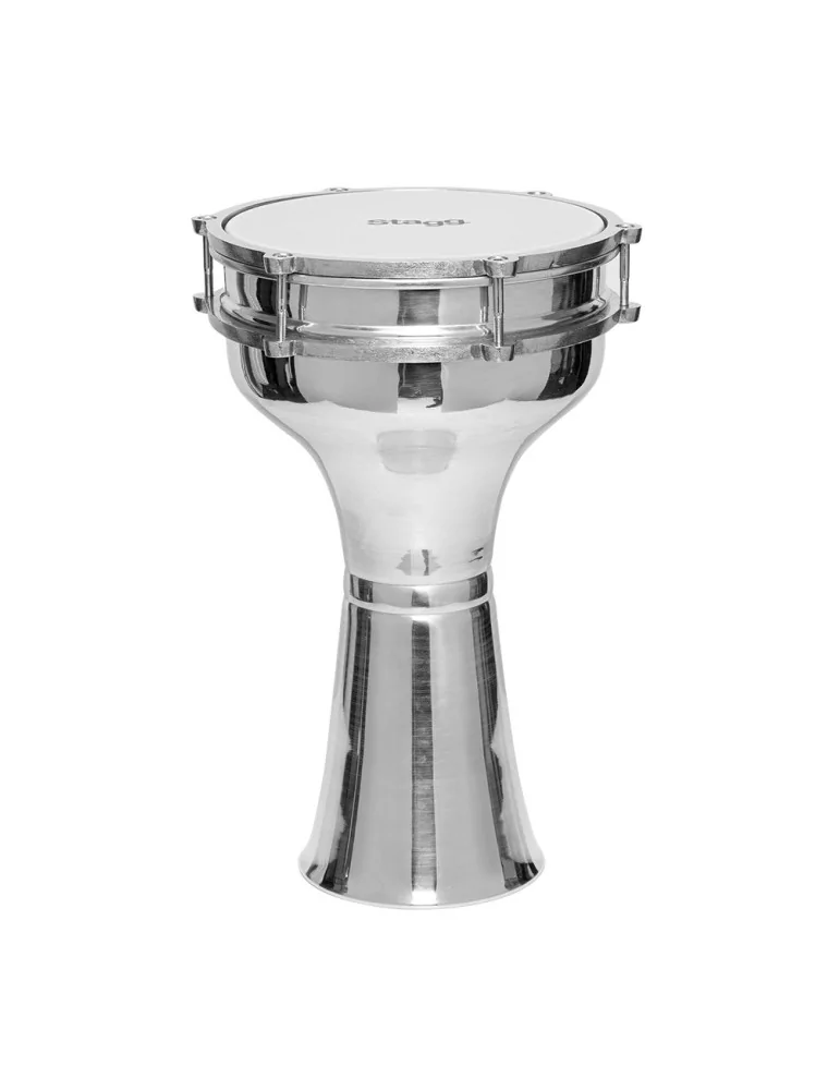  STAGG ALM.PL22 22CM PLAIN ALUMINIUM DARBUKA|MusicGoodDeal 