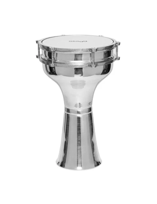  STAGG ALM.PL22 22CM PLAIN ALUMINIUM DARBUKA|MusicGoodDeal 