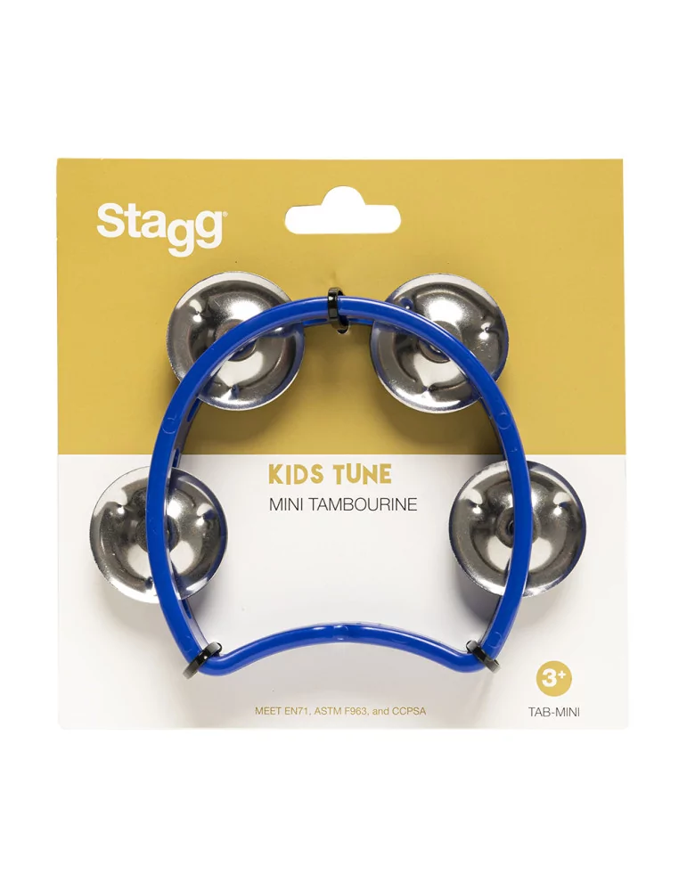  STAGG TAB-MINI/BL Kunststoff Mini-Schellenring m. Cutaway u. 4 Schellen|MusicGoodDeal 
