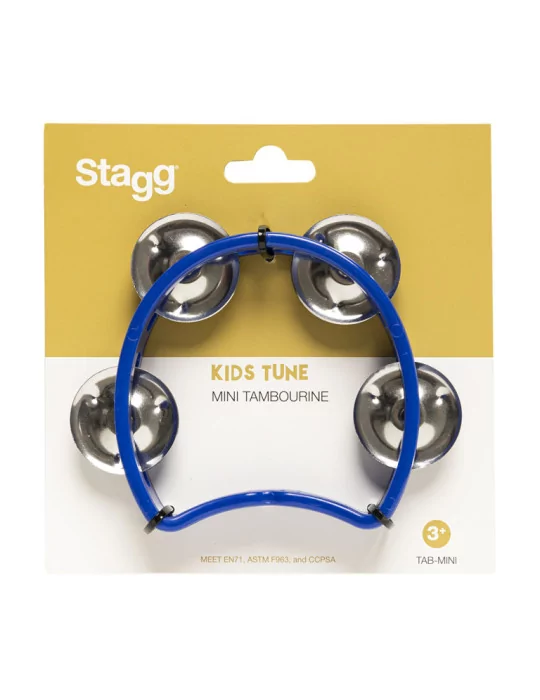  STAGG TAB-MINI/BL Kunststoff Mini-Schellenring m. Cutaway u. 4 Schellen|MusicGoodDeal 