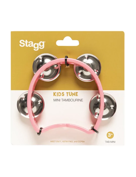  STAGG TAB-MINI/PK Kunststoff Mini-Schellenring m. Cutaway u. 4 Schellen|MusicGoodDeal 