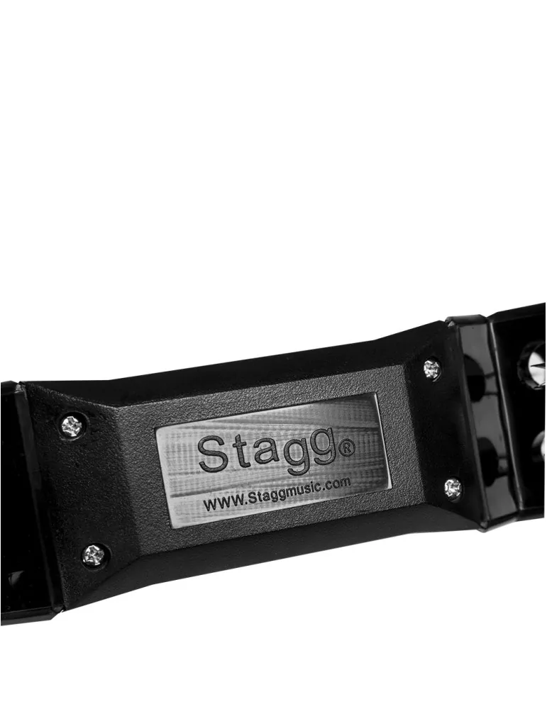  STAGG TAB-2 BK Kunststoff Schellenring m. Cutaway u. 16 Schellen|MusicGoodDeal 