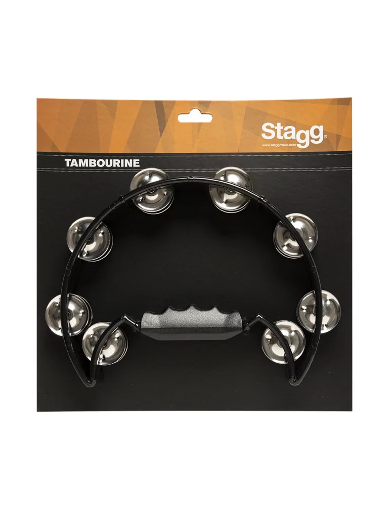  STAGG TAB-2 BK Kunststoff Schellenring m. Cutaway u. 16 Schellen|MusicGoodDeal 