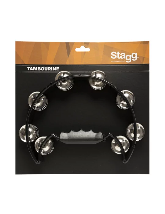  STAGG TAB-2 BK Kunststoff Schellenring m. Cutaway u. 16 Schellen|MusicGoodDeal 