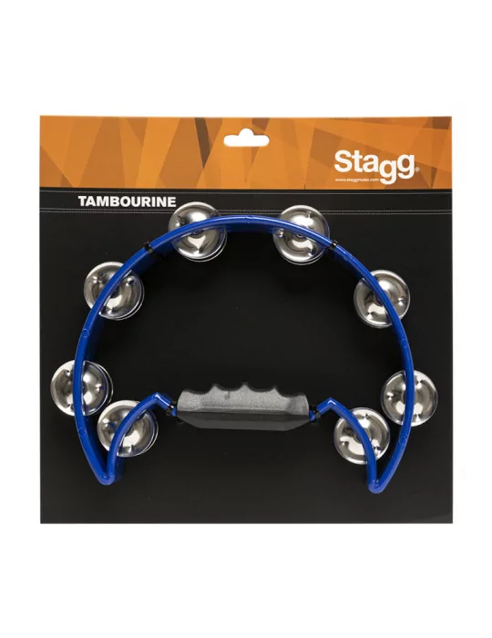  STAGG TAB-2 BL Kunststoff Schellenring m. Cutaway u. 16 Schellen|MusicGoodDeal 