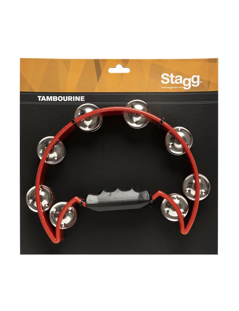  STAGG TAB-2 RD Kunststoff Schellenring m. Cutaway u. 16 Schellen|MusicGoodDeal 