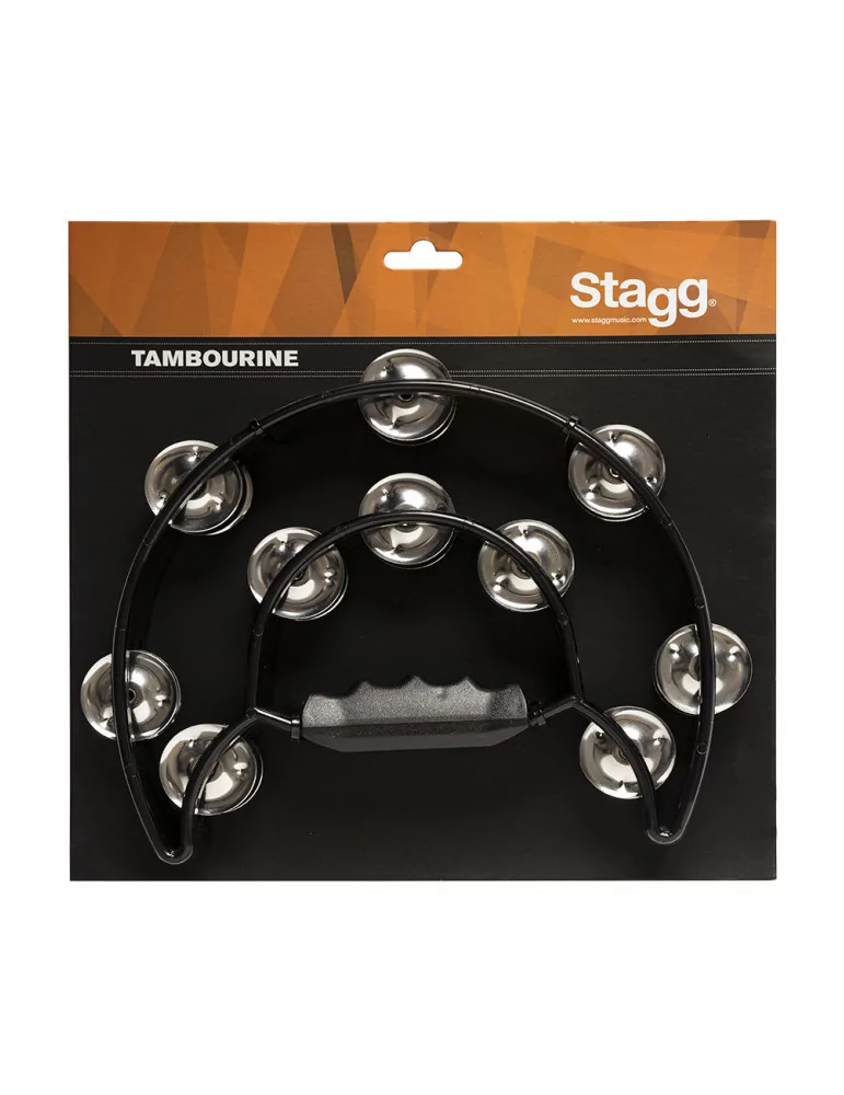  STAGG TAB-1 BK Kunststoff Schellenring m. Cutaway u. 20 Schellen|MusicGoodDeal 
