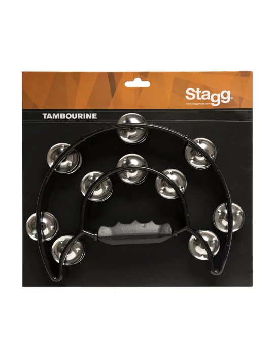  STAGG TAB-1 BK Kunststoff Schellenring m. Cutaway u. 20 Schellen|MusicGoodDeal 
