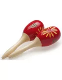  STAGG MRW-16 Paar ovaler Holz Maracas Blumen-Finish rot 16 cm (6.3")|MusicGoodDeal 