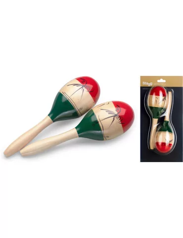  STAGG MRW-26M Paar ovaler Holz Maracas mexicanisches Finish 26 cm (10.2")|MusicGoodDeal 