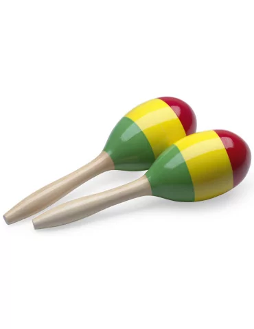  STAGG MRW-29R Ein Paar ovale Maracas aus Holz Reggae Finish 29 cm (114")|MusicGoodDeal 