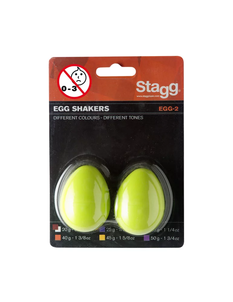  STAGG EGG-2 GR Schütteleier (Paar) Kunststoff|MusicGoodDeal 
