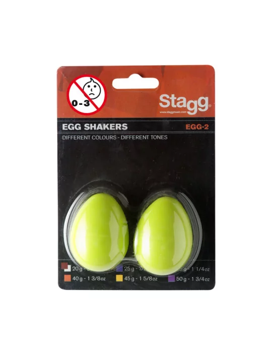  STAGG EGG-2 GR Schütteleier (Paar) Kunststoff|MusicGoodDeal 