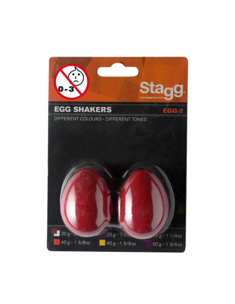  STAGG EGG-2 RD Schütteleier (Paar) Kunststoff|MusicGoodDeal 
