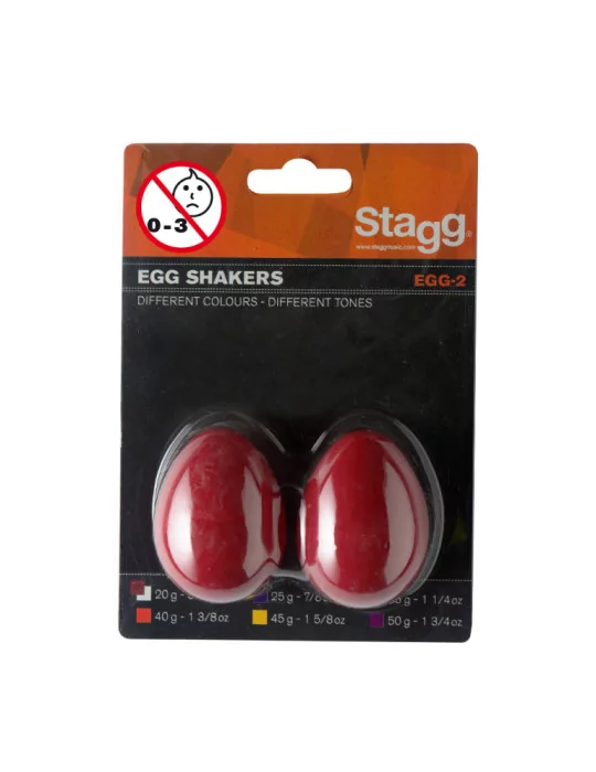  STAGG EGG-2 RD Schütteleier (Paar) Kunststoff|MusicGoodDeal 