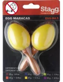  STAGG EGG-MA S/YW Maracas (Paar) Kunststoff eiförmig|MusicGoodDeal 
