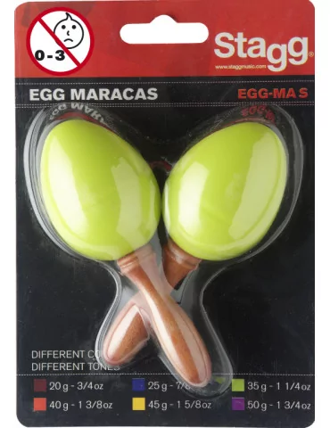  STAGG EGG-MA S/GR Maracas (Paar) Kunststoff eiförmig|MusicGoodDeal 