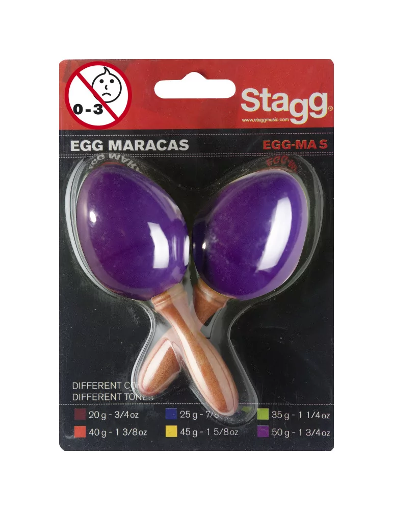  STAGG EGG-MA S/PP Maracas (Paar) Kunststoff eiförmig|MusicGoodDeal 