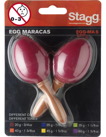 STAGG EGG-MA S/RD Maracas (Paar) Kunststoff eiförmig|MusicGoodDeal 