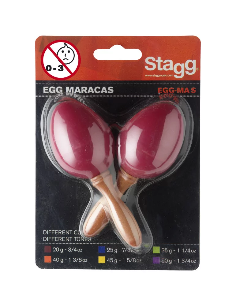  STAGG EGG-MA S/RD Maracas (Paar) Kunststoff eiförmig|MusicGoodDeal 