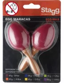  STAGG EGG-MA S/RD Maracas (Paar) Kunststoff eiförmig|MusicGoodDeal 