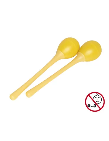  STAGG EGG-MA L/YW Maracas (Paar) Kunststoff eiförmig m. langem Griff|MusicGoodDeal 