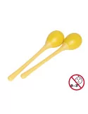  STAGG EGG-MA L/YW Maracas (Paar) Kunststoff eiförmig m. langem Griff|MusicGoodDeal 