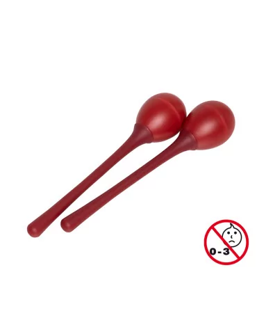  STAGG EGG-MA L/RD Maracas (Paar) Kunststoff eiförmig m. langem Griff|MusicGoodDeal 