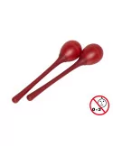  STAGG EGG-MA L/RD Maracas (Paar) Kunststoff eiförmig m. langem Griff|MusicGoodDeal 