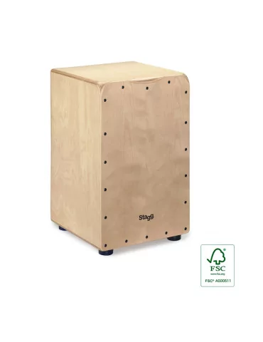  STAGG CAJ-50M-N Standard-Größe Birken-Cajon mit Frontplatten-Finish in Natur|MusicGoodDeal  2