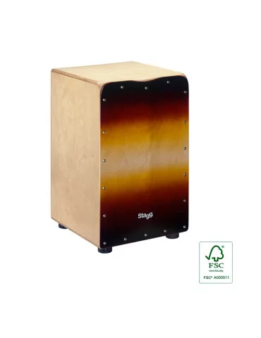  STAGG CAJ-50M-SB Standard-Größe Birken-Cajon mit Frontplatten-Finish in Sunburst|MusicGoodDeal  2