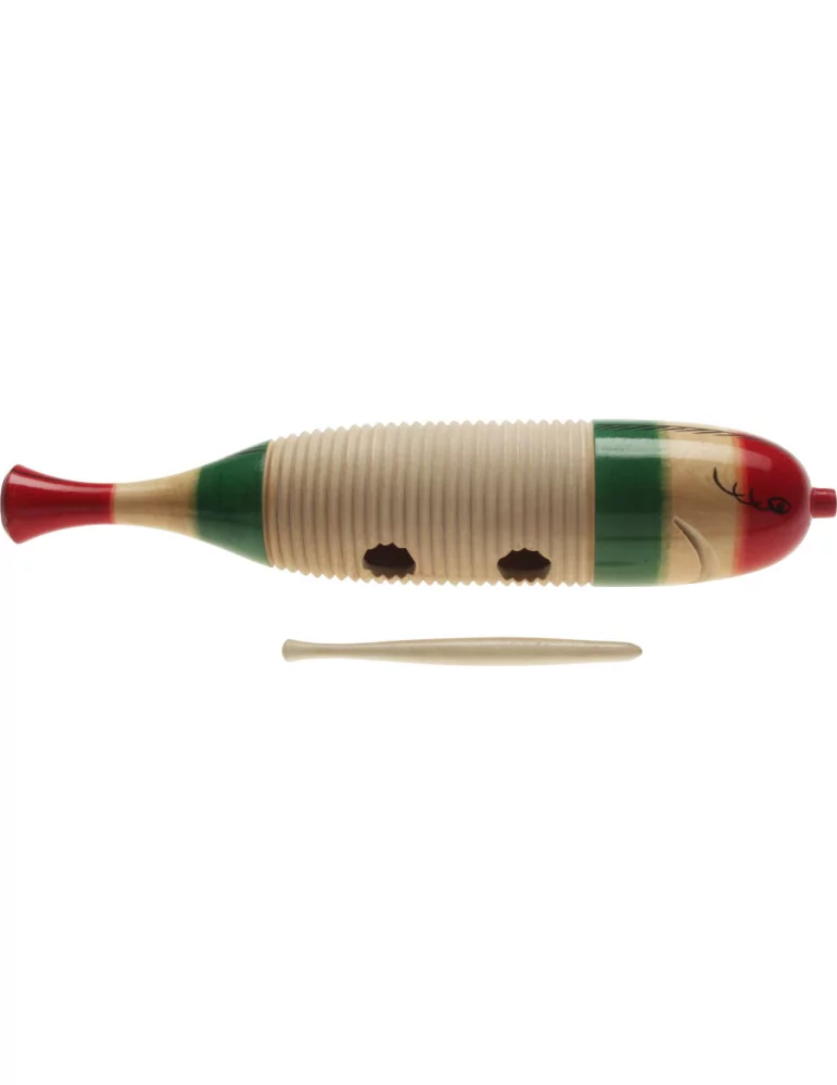  STAGG GUF-141L Großes Holz Guiro in Fischform mit Scraper|MusicGoodDeal 