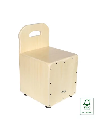  STAGG CAJ-KID-N Lindenholz Kinder-Cajon mit EasyGo-Rückenlehne natural-farbige Frontplatte|MusicGoodDeal  2