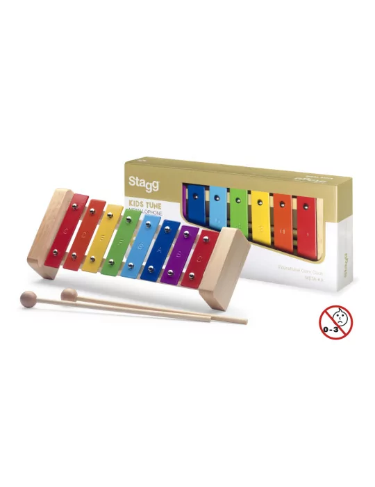  STAGG META-K8 RB Metalófono con 8 palas de diferentes colores.|MusicGoodDeal 