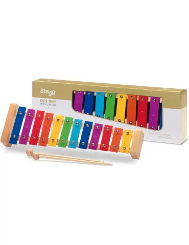  STAGG META-K12 RB Metallophone with 12 colour-coded keys and two wooden mallets|MusicGoodDeal 