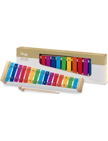  STAGG META-K15 RB Metallophone with 15 colour-coded keys and two wooden mallets|MusicGoodDeal 
