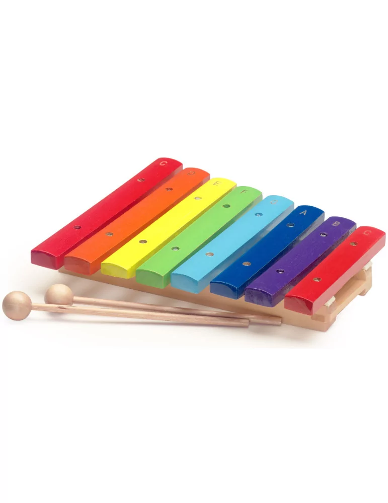  STAGG XYLO-J8 RB Xilófono con 8 palas de diferentes colores y dos mazos de madera|MusicGoodDeal 