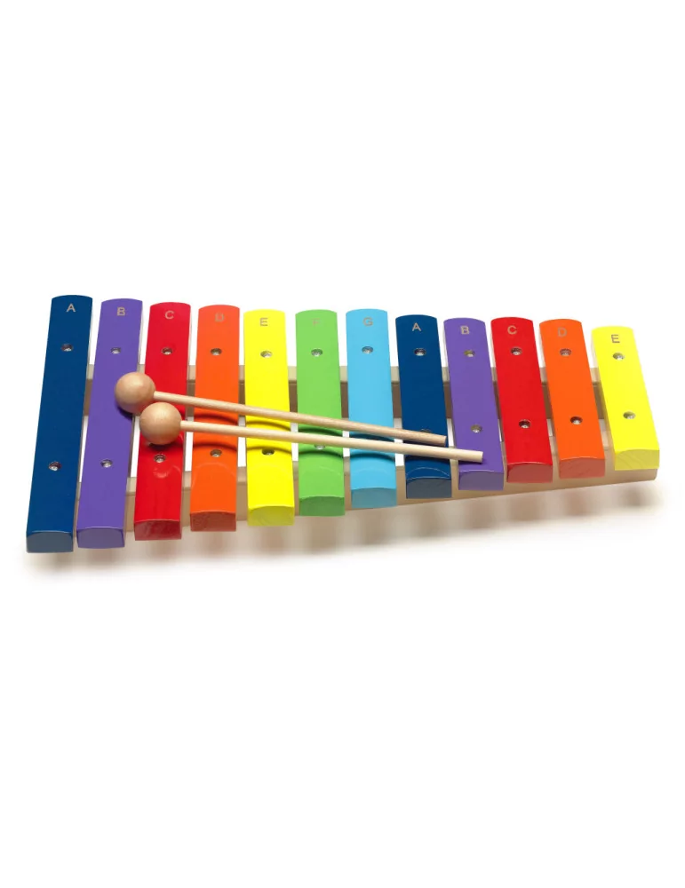  STAGG XYLO-J12 RB Xilófono con 12 palas de diferentes colores y dos mazos de madera|MusicGoodDeal 