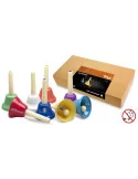  STAGG HB SET Conjunto de ocho campanas de diferentes colores, cubriendo una octava|MusicGoodDeal 