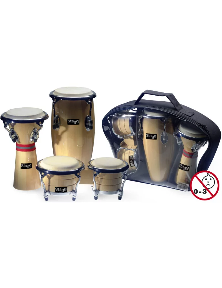  STAGG BCD-N-SET Mini Latin & African Percussion Package, including|MusicGoodDeal 