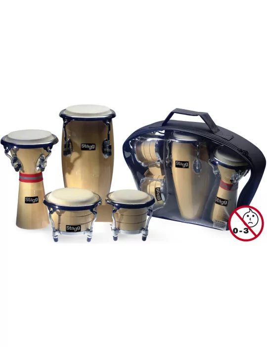  STAGG BCD-N-SET Mini Latin & African Percussion Package, including|MusicGoodDeal 
