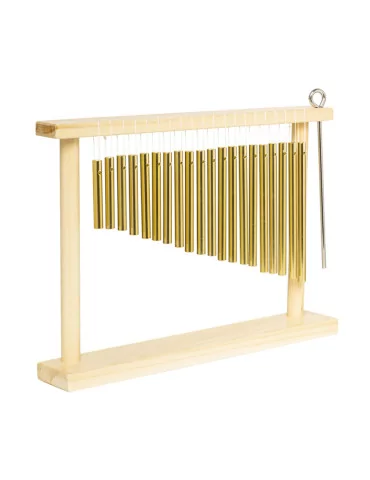  STAGG PCH120-WF Pipe chimes, single row, 20 bars, in wooden frame, with striker|MusicGoodDeal  2