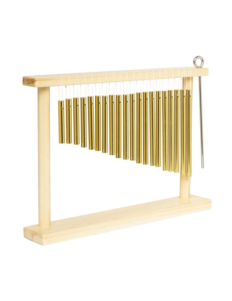  STAGG PCH120-WF Pipe chimes, single row, 20 bars, in wooden frame, with striker|MusicGoodDeal 