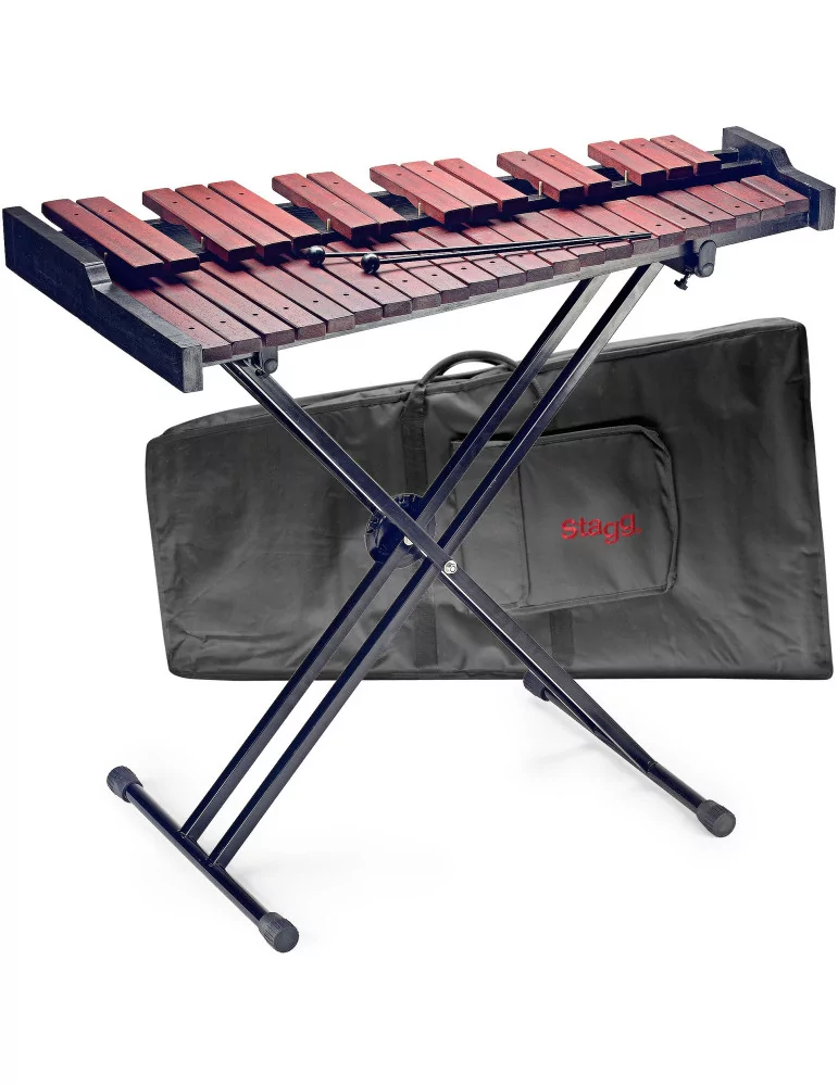  STAGG XYLO-SET 37 Xilófono de 37 teclas - con mazos y soporte|MusicGoodDeal 