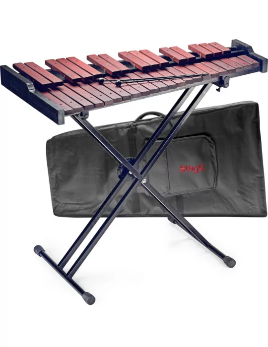  STAGG XYLO-SET 37 Xilófono de 37 teclas - con mazos y soporte|MusicGoodDeal 