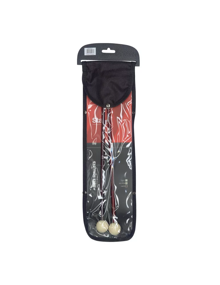  STAGG SMB-WN1 Par de mazos de arce para campana, con cabeza de nailon blanco|MusicGoodDeal 
