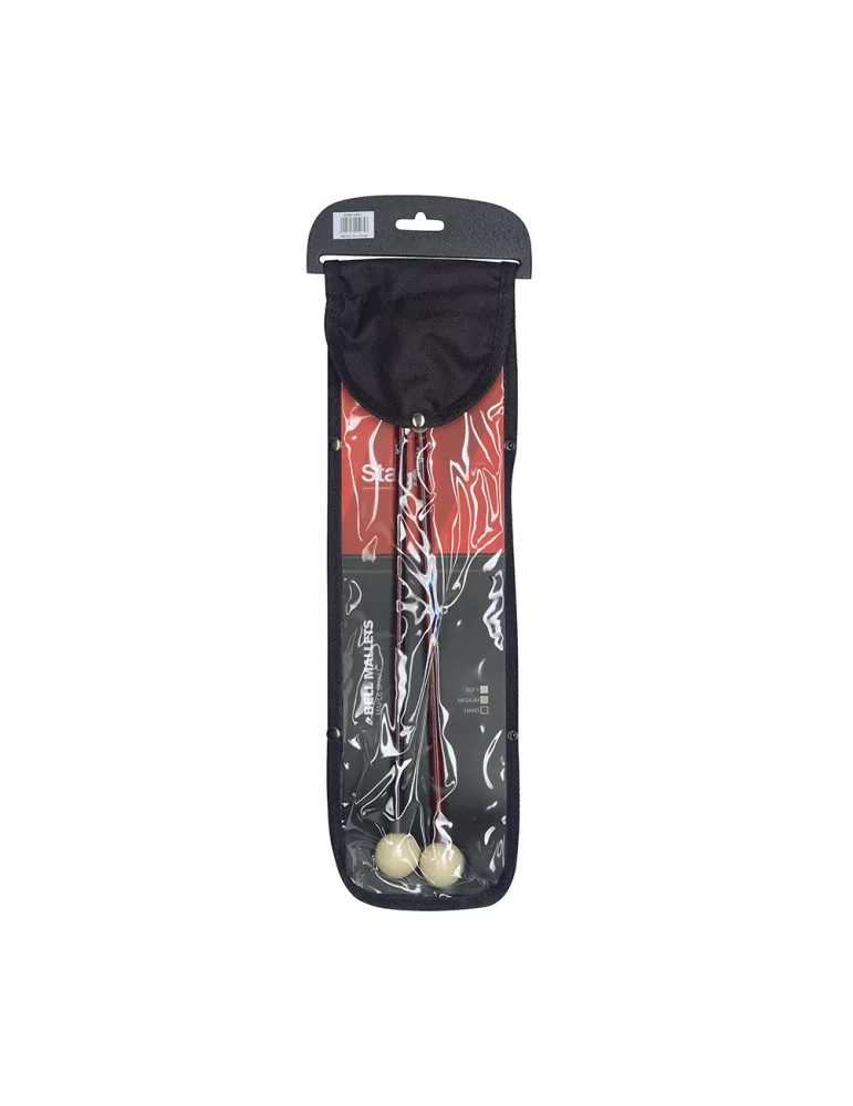  STAGG SMB-WN1 Par de mazos de arce para campana, con cabeza de nailon blanco|MusicGoodDeal 